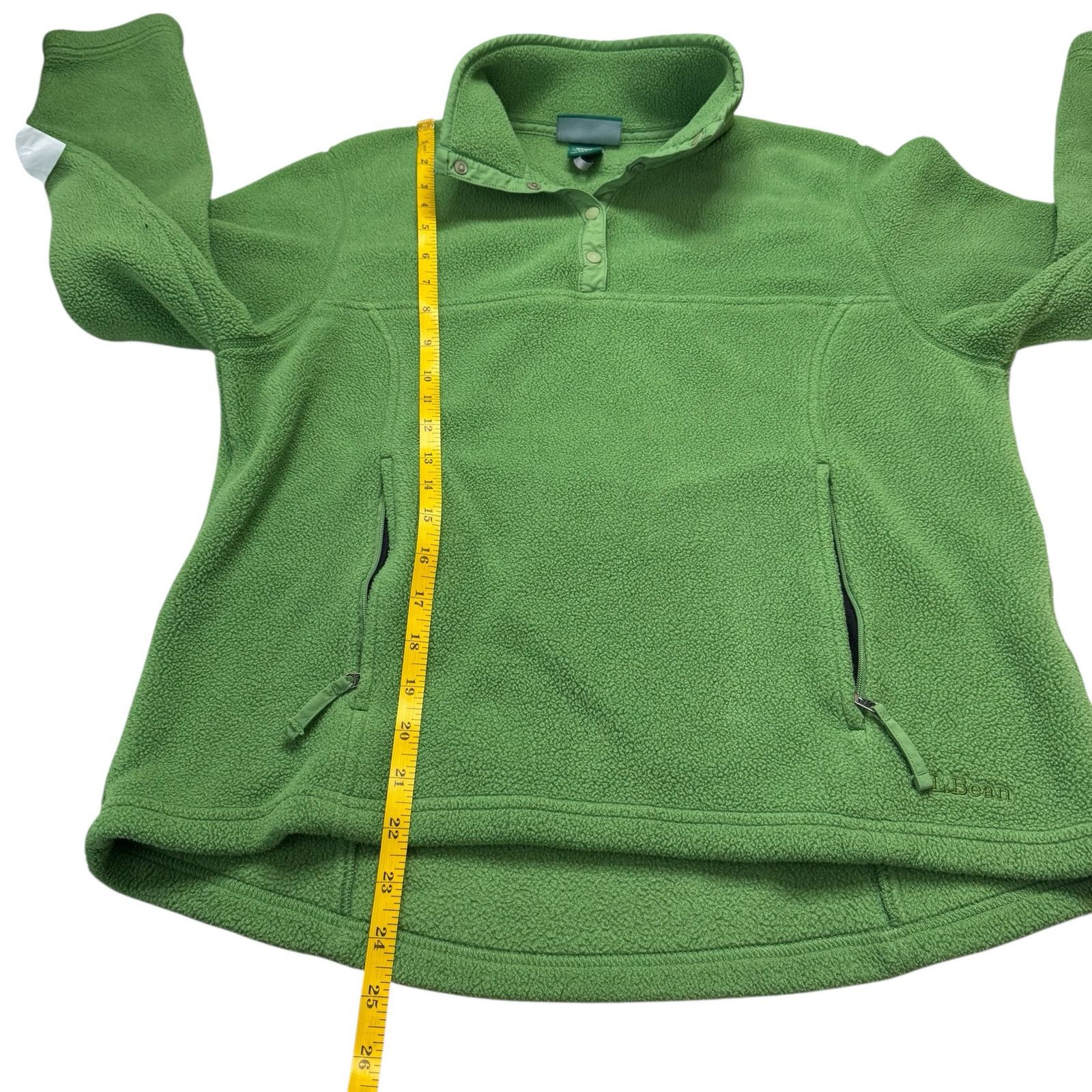 L.L. Bean Vintage LL BEAN Fleece Pullover Sweatshirt Green Size Medium Size M / US 6-8 / IT 42-44 - 9 Thumbnail