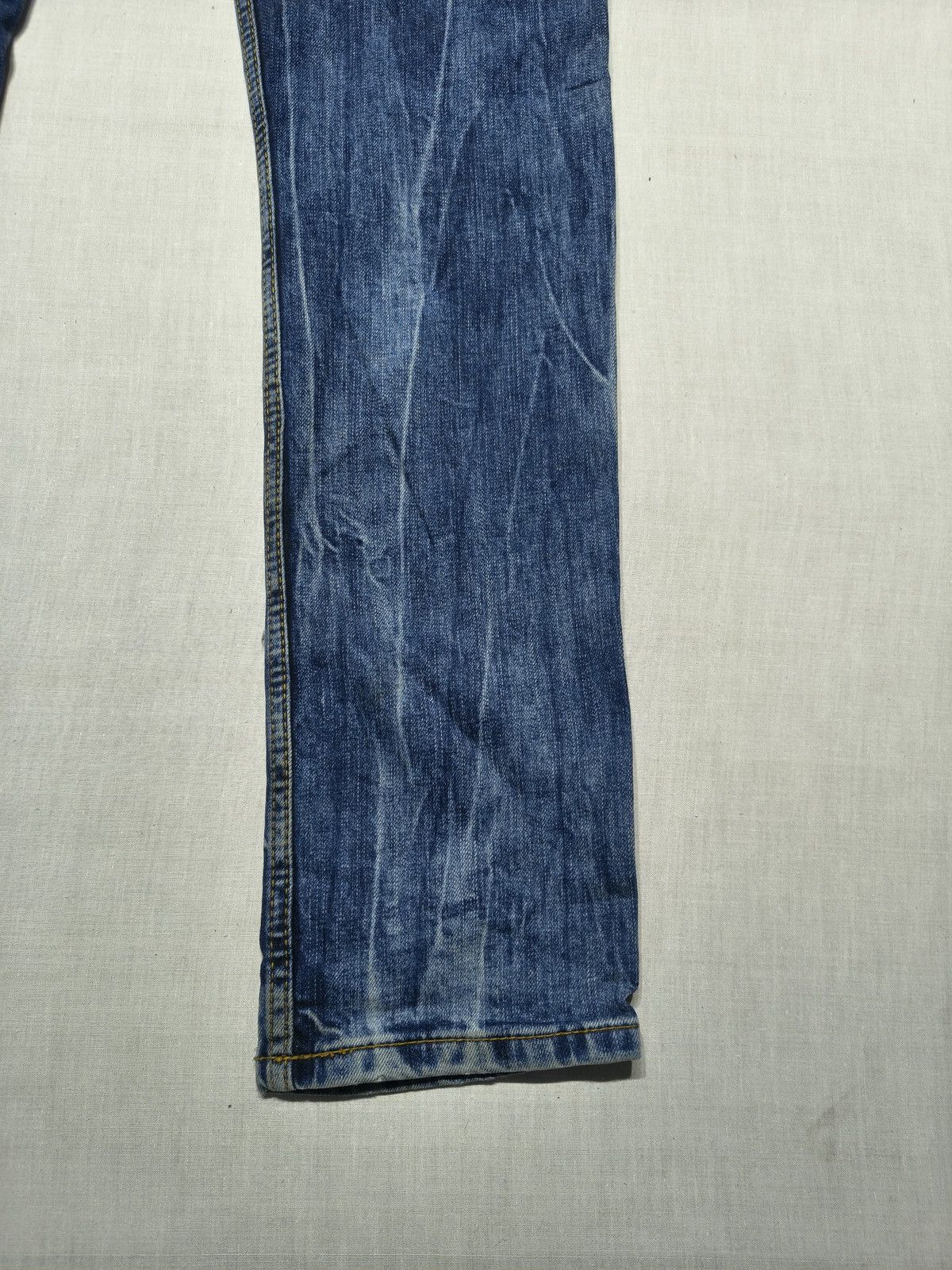 Japanese Brand INSANE KARAKURI STYLE EMBROIDERY JIZO JAPANESE JEANS (022) Size 36" / US 14 / IT 50 - 11 Thumbnail