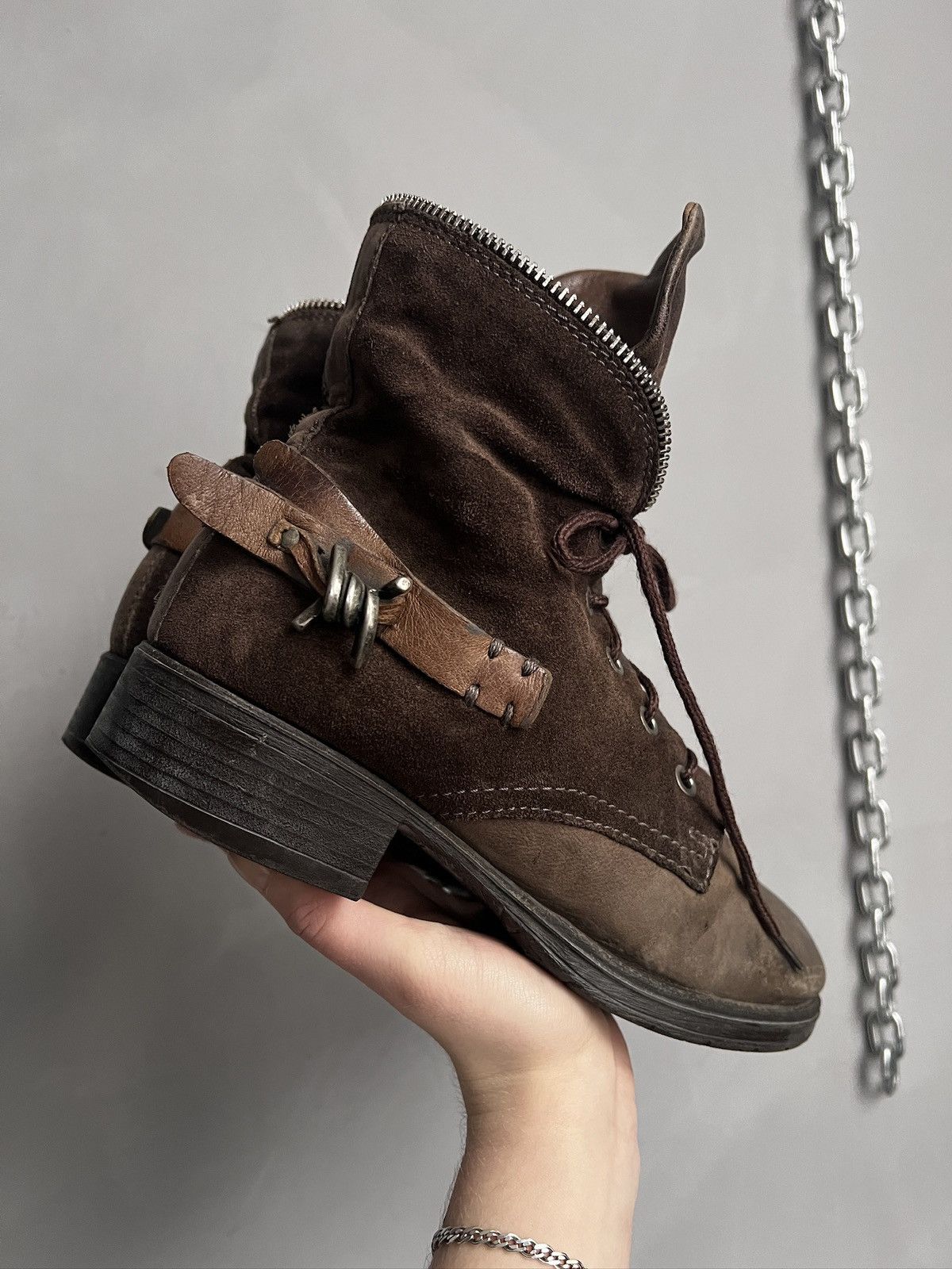 A.S.98 Ankle artisan A.S. 98 style leather boots avant garde Size US 5.5 / EU 38 - 3 Thumbnail