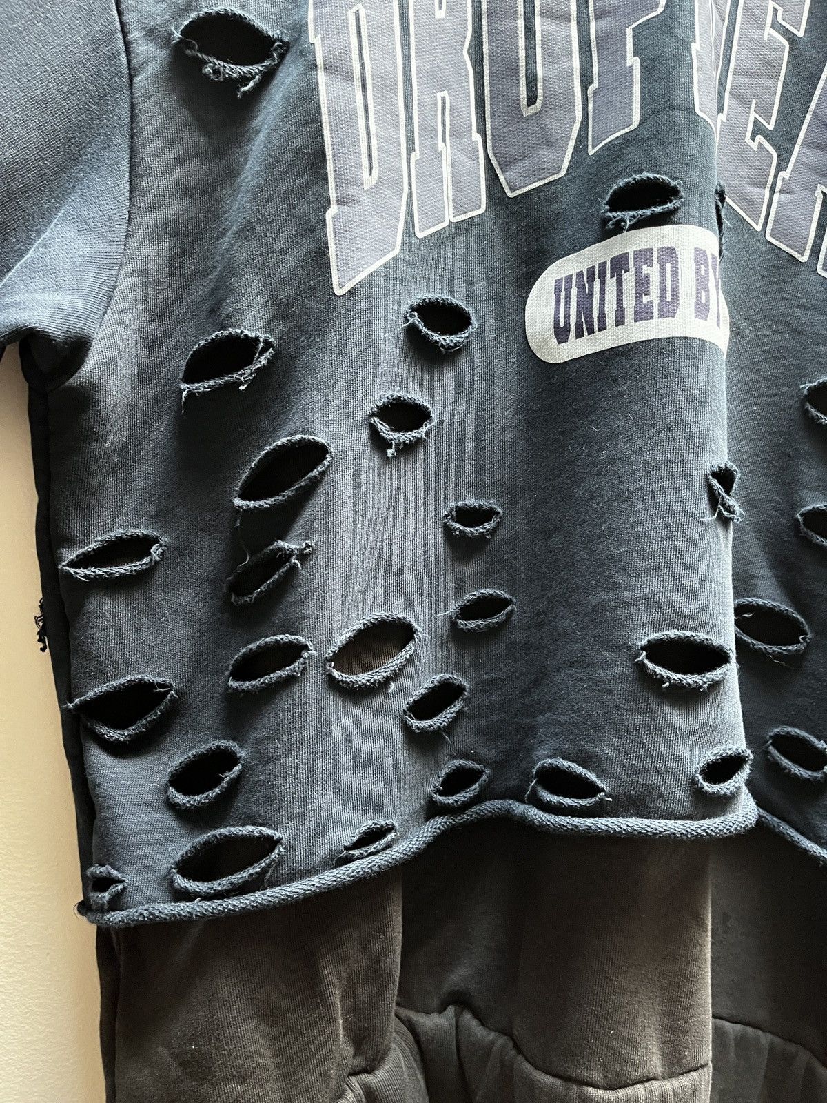 Drop Dead Drop Dead Layered Distressed Hoodie (unisex) Size US S / EU 44-46 / 1 - 18 Thumbnail