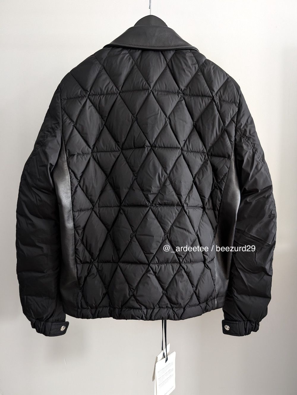 Moncler *NEW* $6K LEATHER/DOWN PAVOT BIKER PUFFER JACKET Size US M / EU 48-50 / 2 - 11 Thumbnail