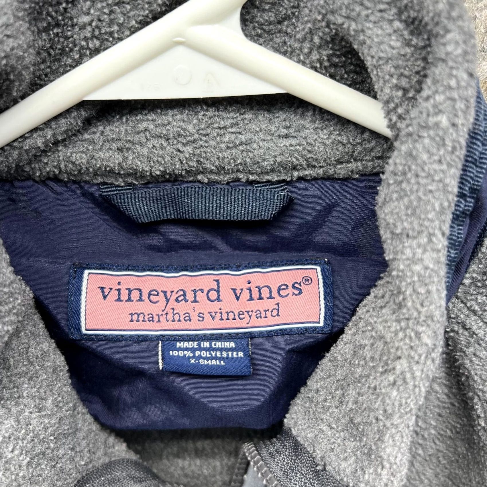 Vineyard Vines Vineyard Vines Women XS Gray Full Zip Fleece Jacket Sleeveless Sweater Size XS / US 0-2 / IT 36-38 - 5 Thumbnail