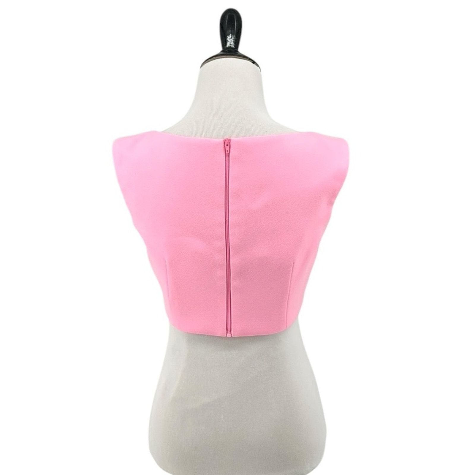Alex Perry Alex Perry Rae Stretch Crepe Crop Tank Top Pink US Size 4 Size S / US 4 / IT 40 - 5 Thumbnail