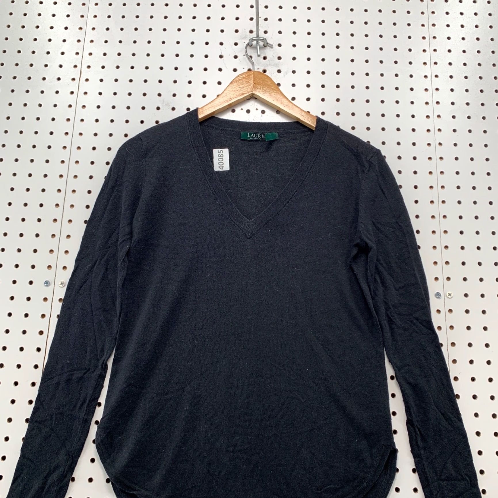 Ralph Lauren LRL Lauren Ralph Lauren Silk Blend Top Womens XS Black Round Neck 18.5x25.5 Size XS / US 0-2 / IT 36-38 - 2 Thumbnail