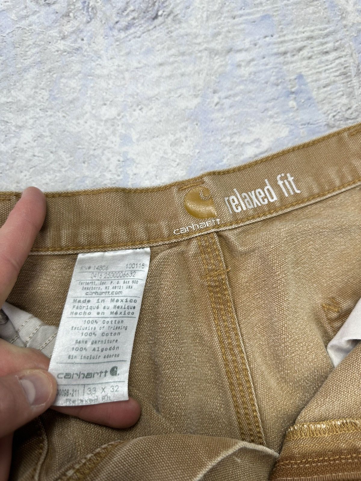 Carhartt × Vintage Carhartt Double Knee vintage faded canvas pants trashed mens Size US 33 - 13 Thumbnail