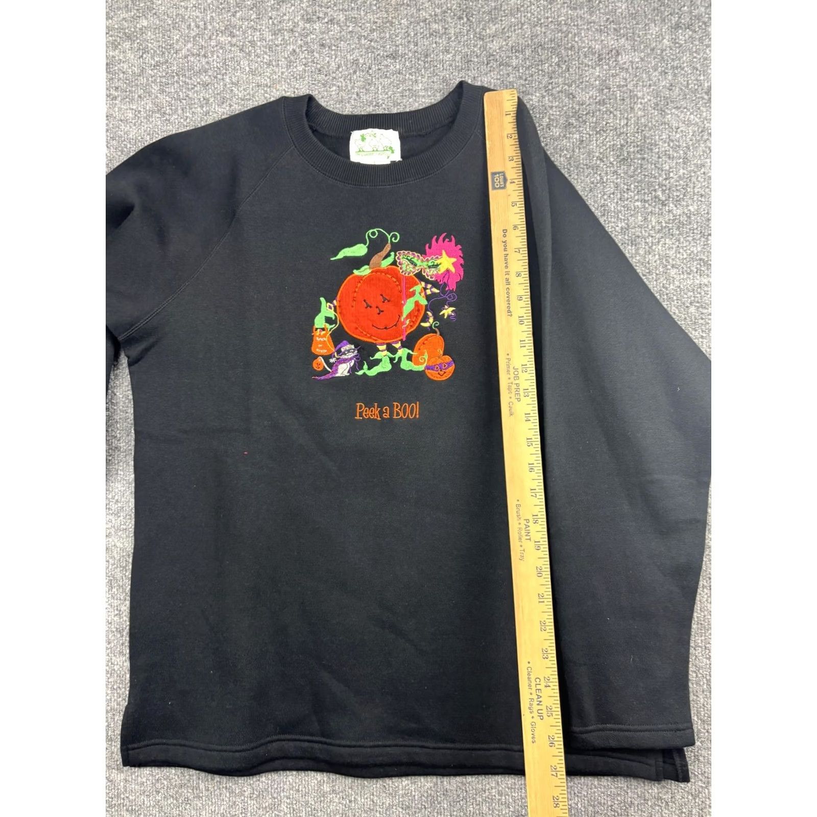 Quacker Factory Quacker Factory Sweatshirt Womens Large Black Peek a Boo Halloween Pumpkin Cat Size L / US 10 / IT 46 - 5 Thumbnail
