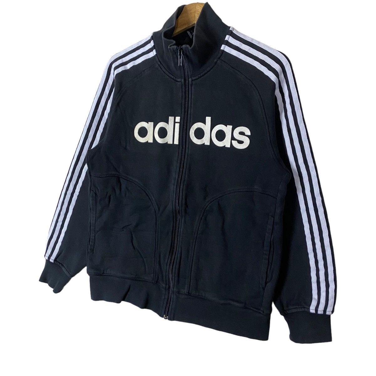 Adidas Adidas Full Zipper Spell Out Sweater Light Jacket Size US L / EU 52-54 / 3 - 6 Thumbnail