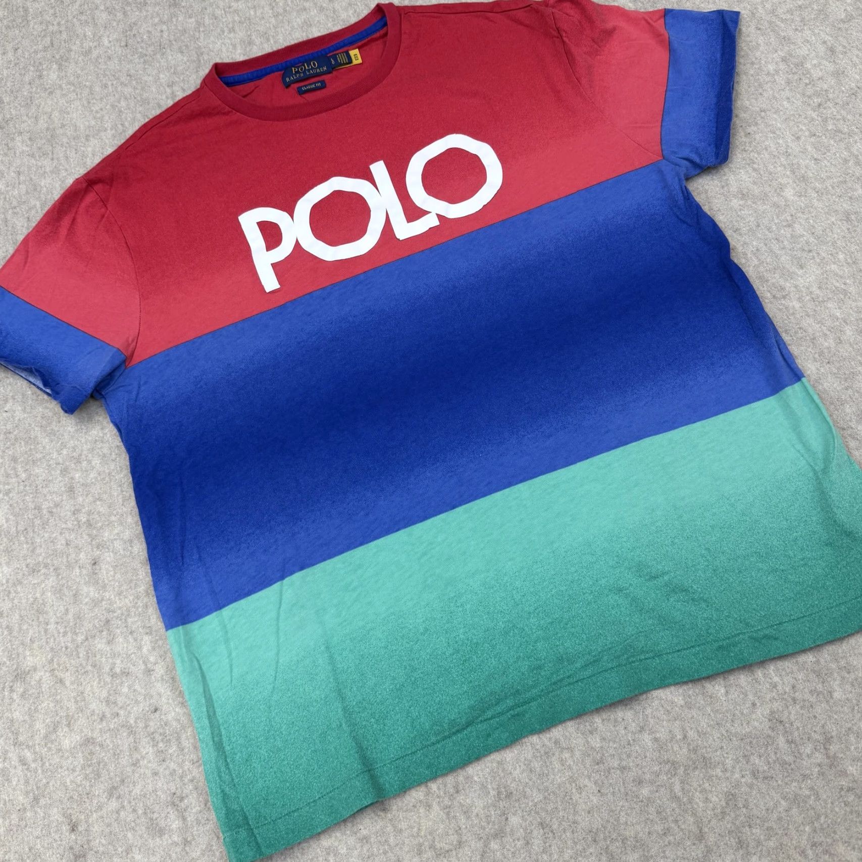 Polo Ralph Lauren Polo Ralph Lauren Shirt Mens Large Multicolor POLO Logo Colorblock Graphic Tee Size US L / EU 52-54 / 3 - 2 Thumbnail