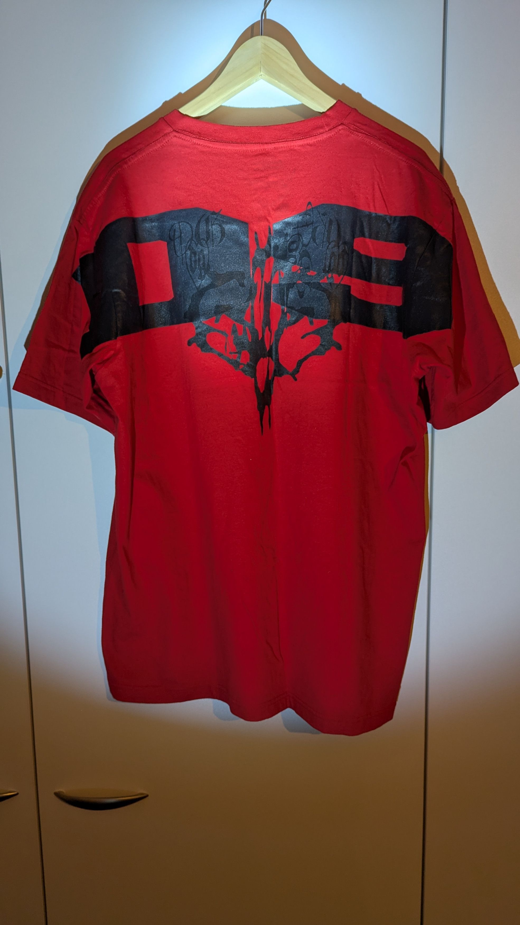 Drain Gang D9 Alien Drain Gang Bladee 3M Reflective Red T Shirt Size US XL / EU 56 / 4 - 2 Thumbnail