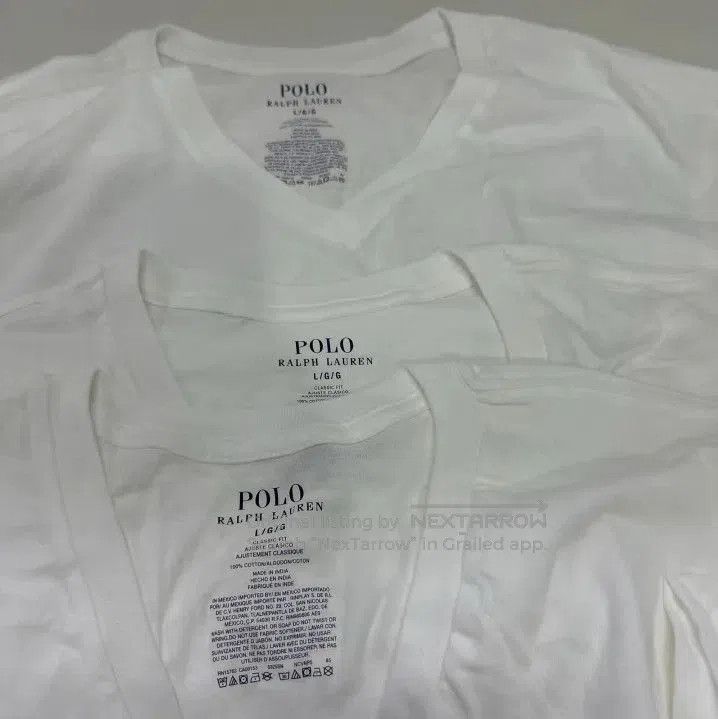 Polo Ralph Lauren Polo Ralph Lauren Men's White V. Size US L / EU 52-54 / 3 - 4 Thumbnail