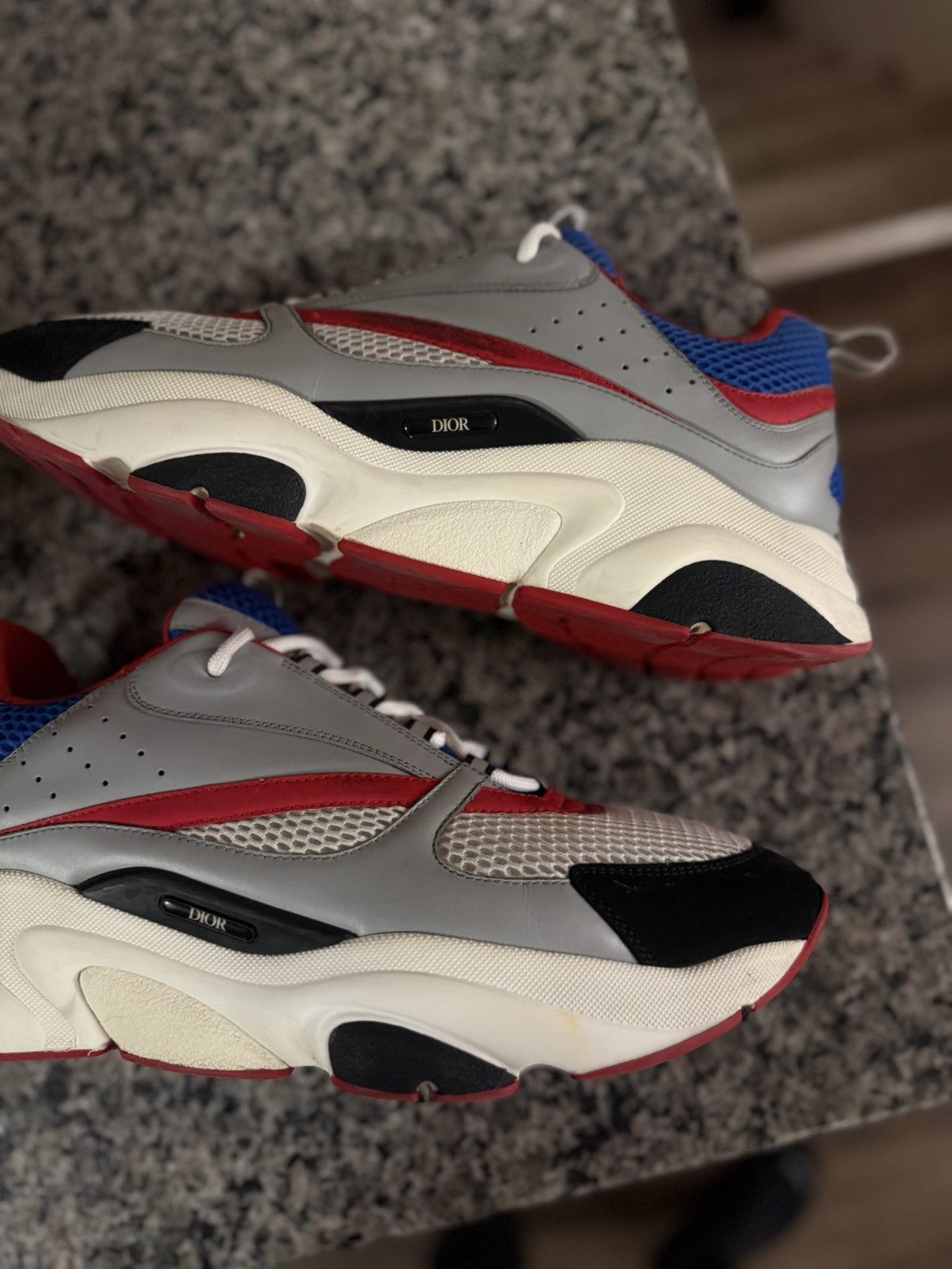 Dior 48EU/15US Dior B22 Reflective Sneaker ‘Grey Blue Red Size US 15 / EU 48 - 3 Thumbnail