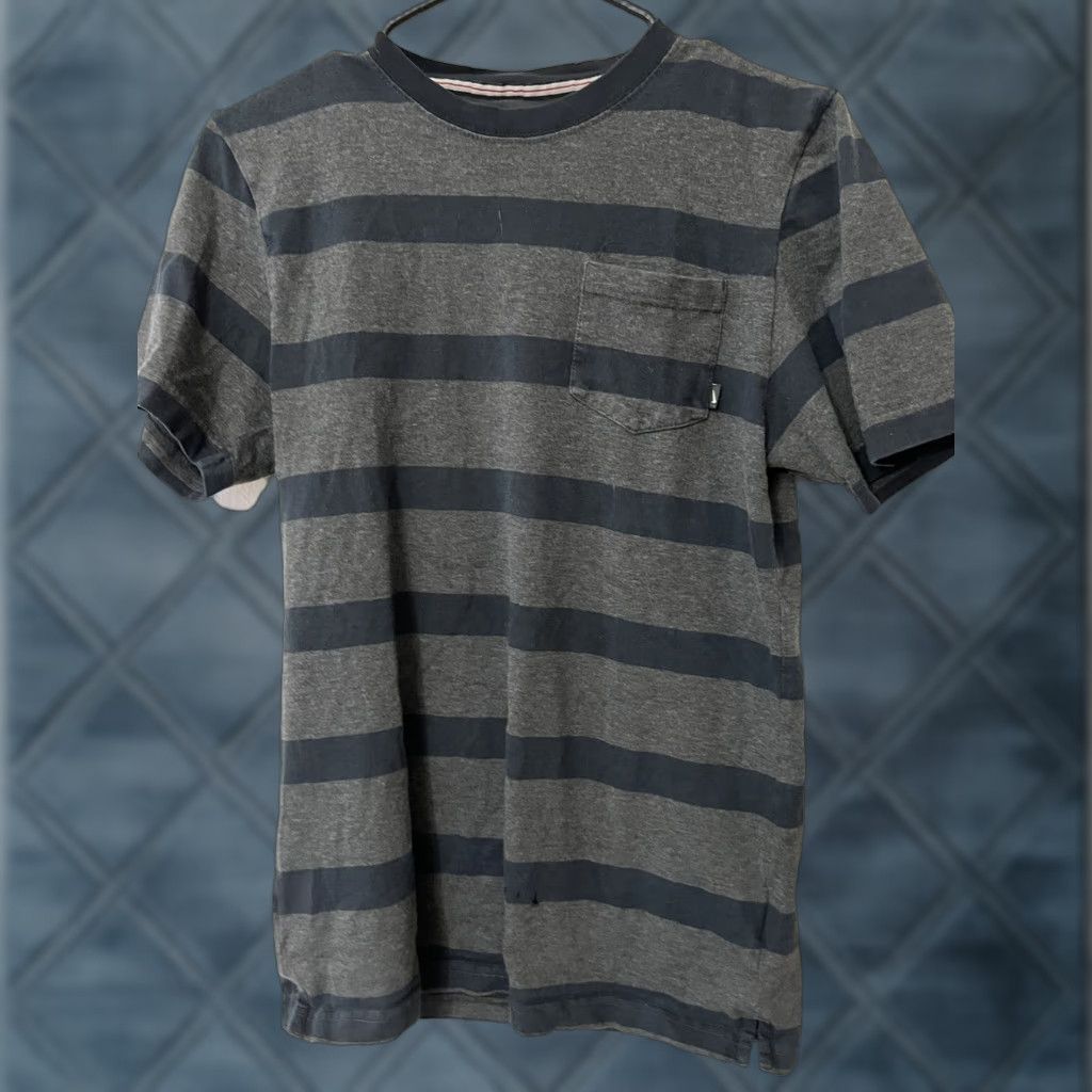 Nike Nike Dri-Fit Men's Medium M Striped Tee Shirt With Pocket Black Gray Shirt Tee Dri-Fit Nike Size US M / EU 48-50 / 2 - 1 Thumbnail