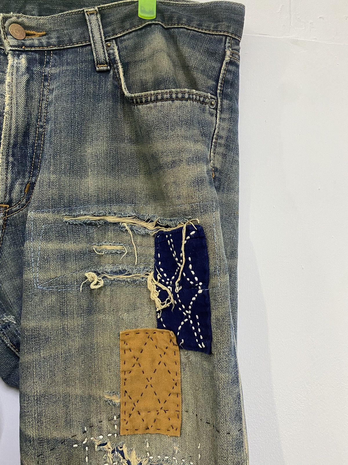 Edwin 💥VINTAGE EDWIN REWORK SHASIKO BORO JAPAN Size US 36 / EU 52 - 4 Thumbnail