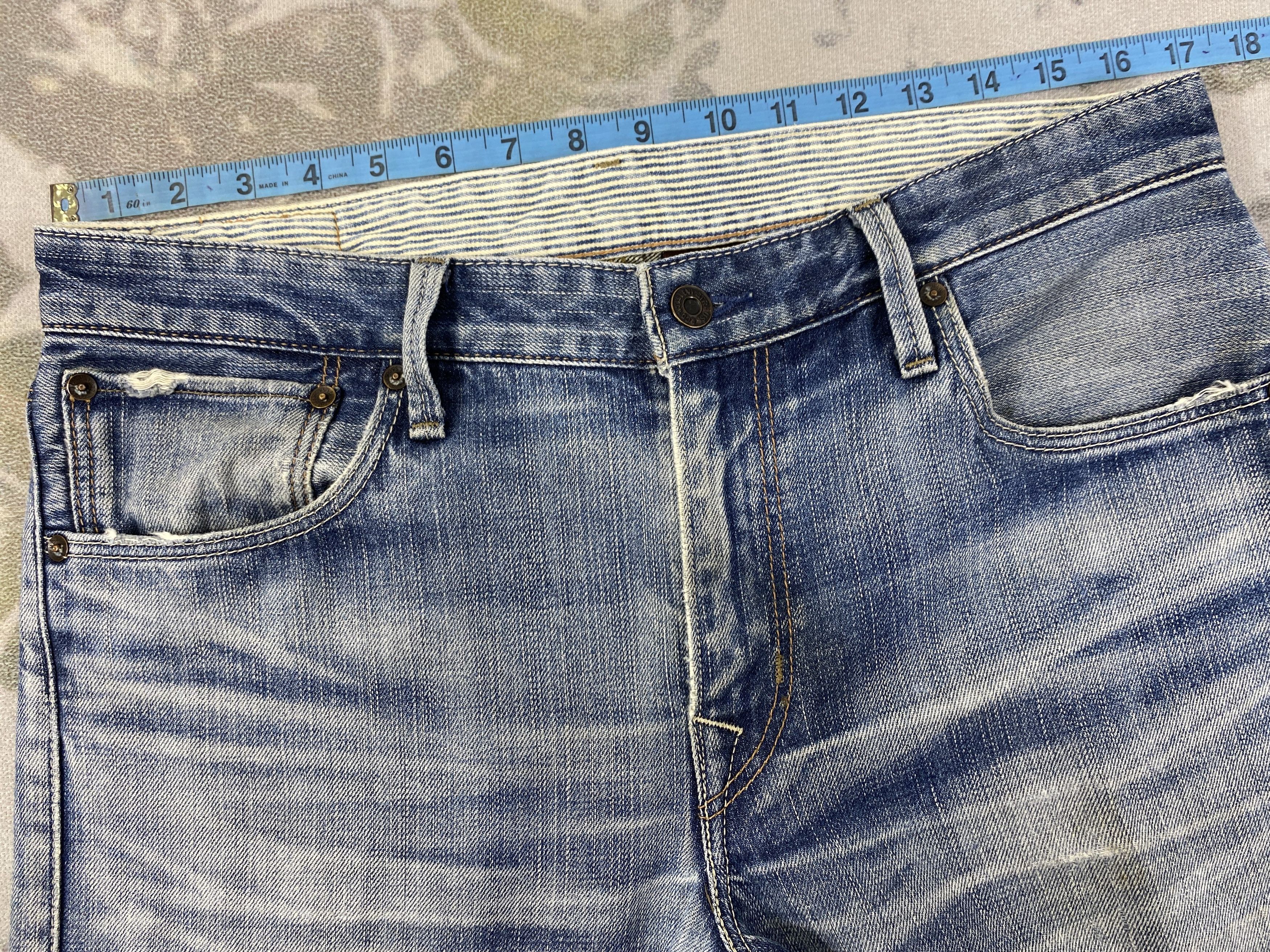 Vintage Dirty Blue Vintage Classic Levi's 522 34x32.5 Denim -JN911 Size US 34 / EU 50 - 5 Thumbnail