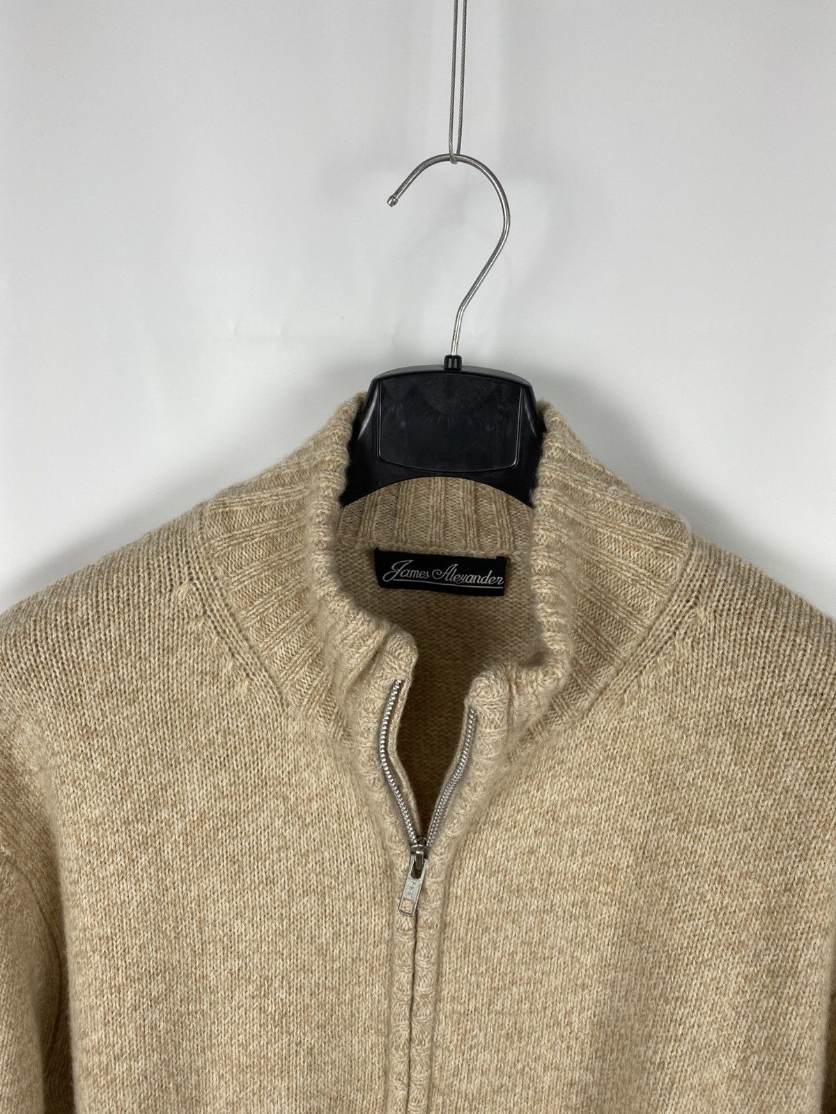 Designer James Alexander Full Zip Wool Sweater size L Size US L / EU 52-54 / 3 - 3 Thumbnail