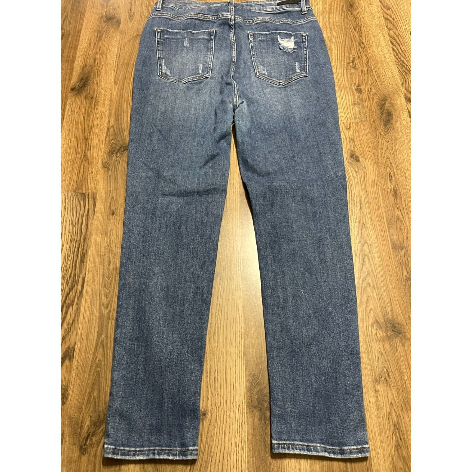 Vintage Los Angeles Risen Jeans Women 1XL Blue Denim Skinny Button Fly Jeans Size 40" / US 18 - 2 Thumbnail