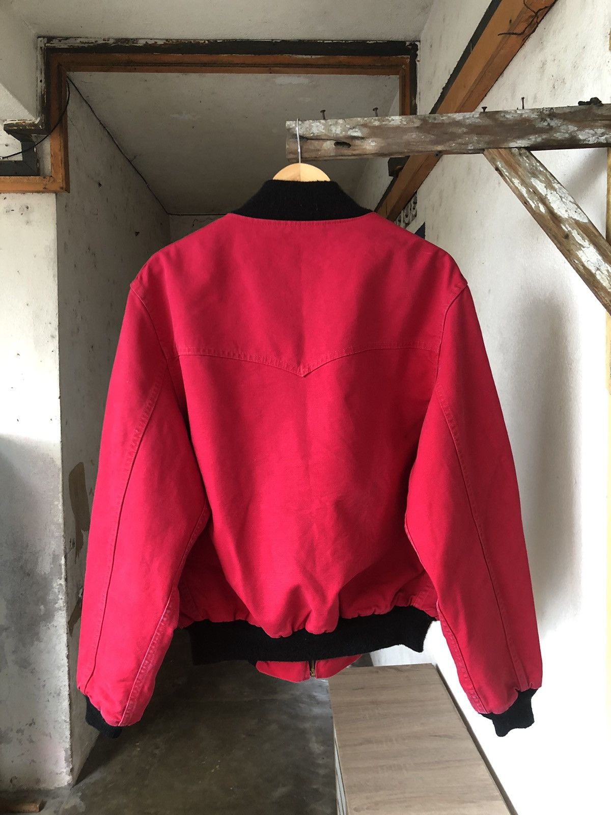 Carhartt Rare❗️Vintage 90s Carhartt 100 Years Red Bomber Jacket Size US L / EU 52-54 / 3 - 2 Thumbnail