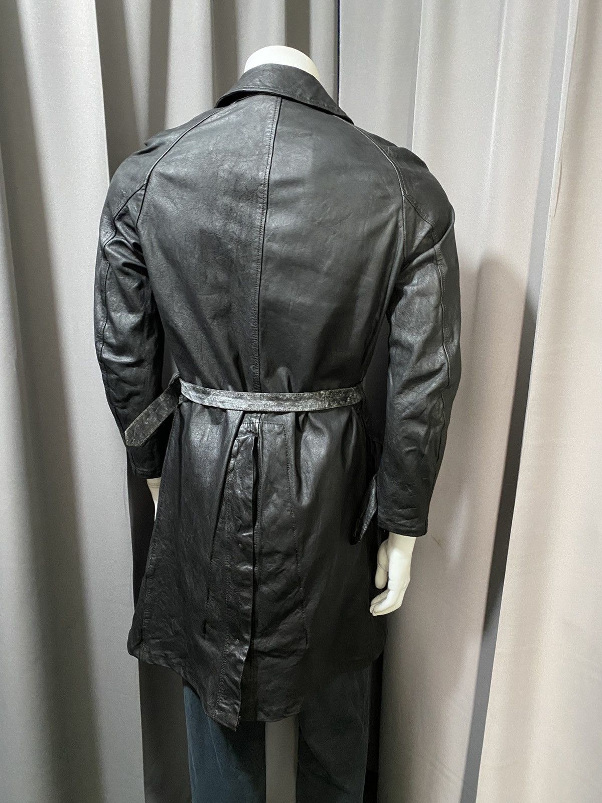 CHRISTIAN PEAU Christian Peau- Waxed Leather Trench Coat Size US M / EU 48-50 / 2 - 18 Thumbnail