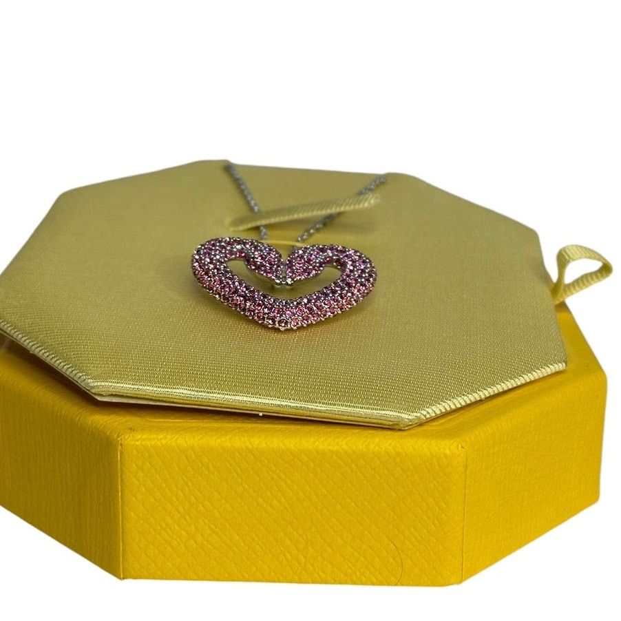 Swarovski Swarovski Sublima Pendant (Pink) Swan Heart, Large, Necklace Size ONE SIZE - 9 Thumbnail