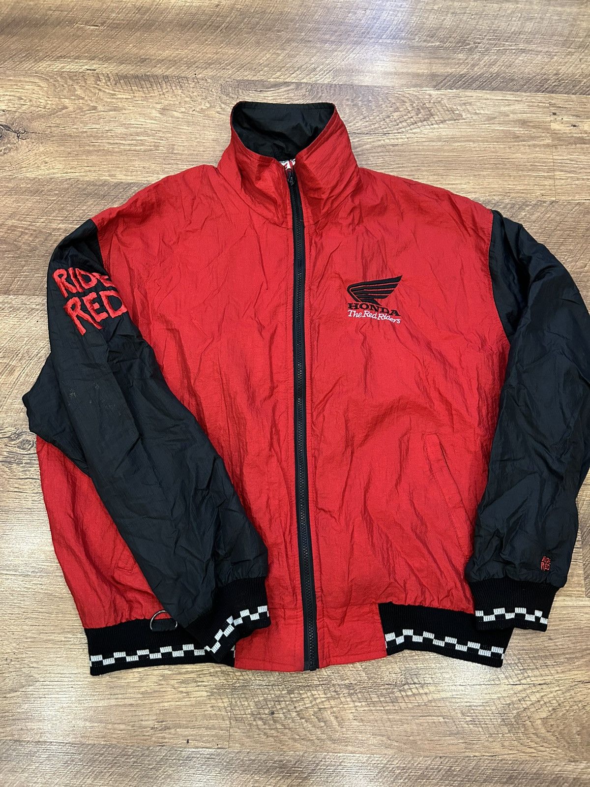 image of Vintage 90's Honda Racing Red Riders Jacket, Men's (Size XL)