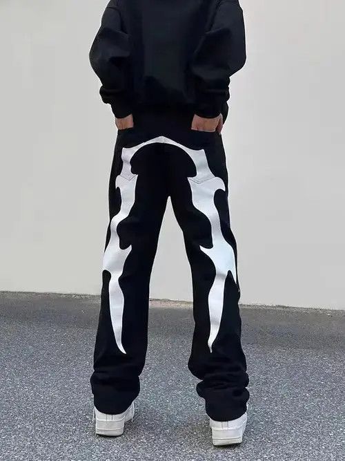 American Edition × Japanese Brand × Jean Street Vintage Letter Embroidered Bone Spur Print Jeans Size US 32 / EU 48 - 4 Thumbnail