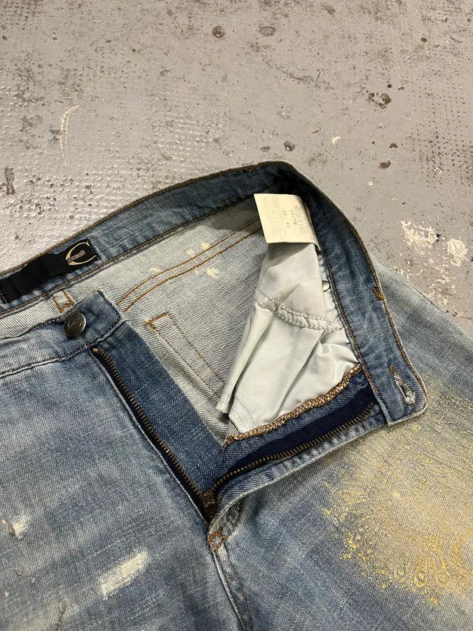 Just Cavalli SS2006 Cavalli Gold Embellished Light Blue Distressed Jeans Size US 30 / EU 46 - 11 Thumbnail