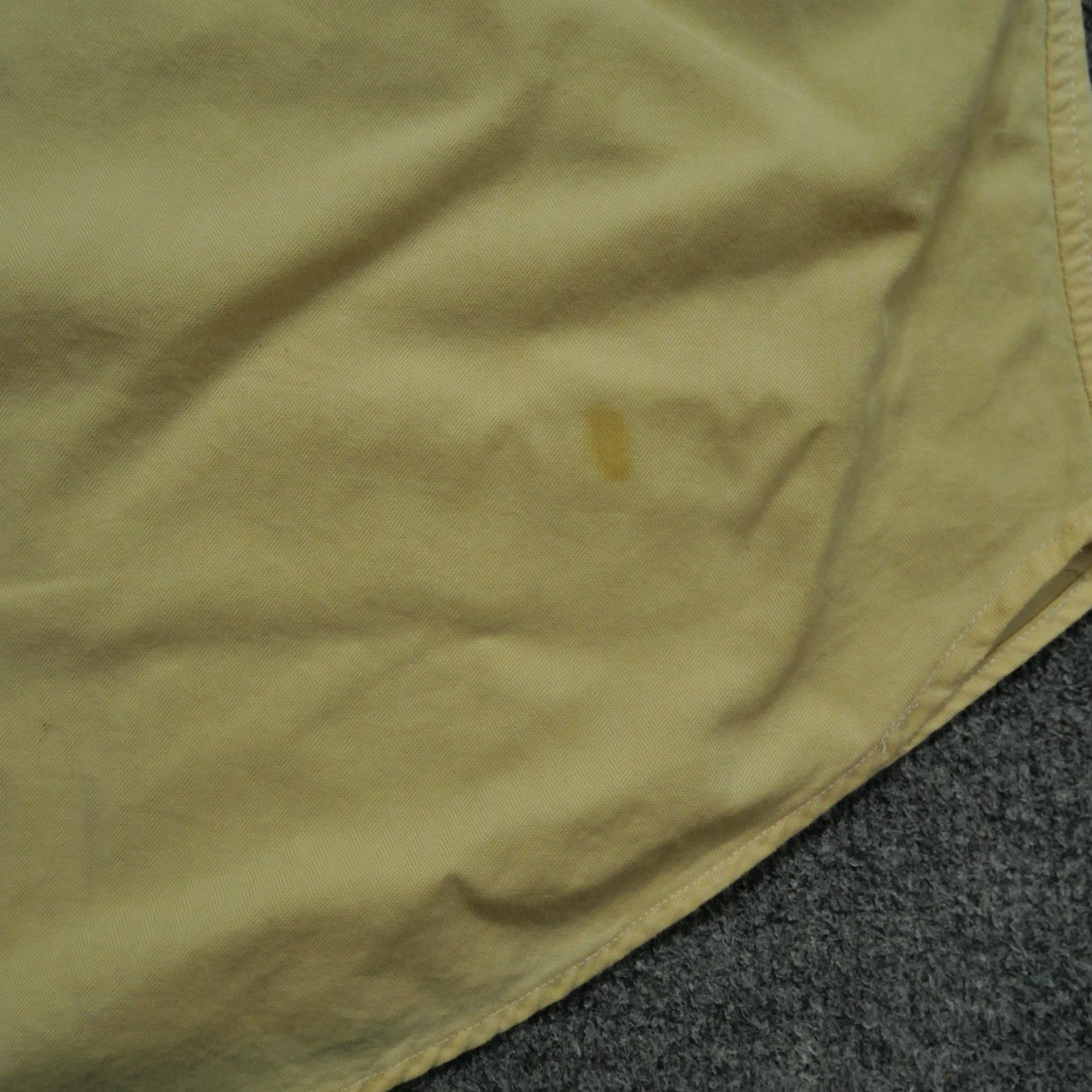 Polo Ralph Lauren VINTAGE Ralph Lauren Shirt Mens Button-Up Polo Dress 16.5 34 35 Yellow Knit Cotton Classic Logo Men Button-Down Collared Casual Size 46R - 6 Thumbnail