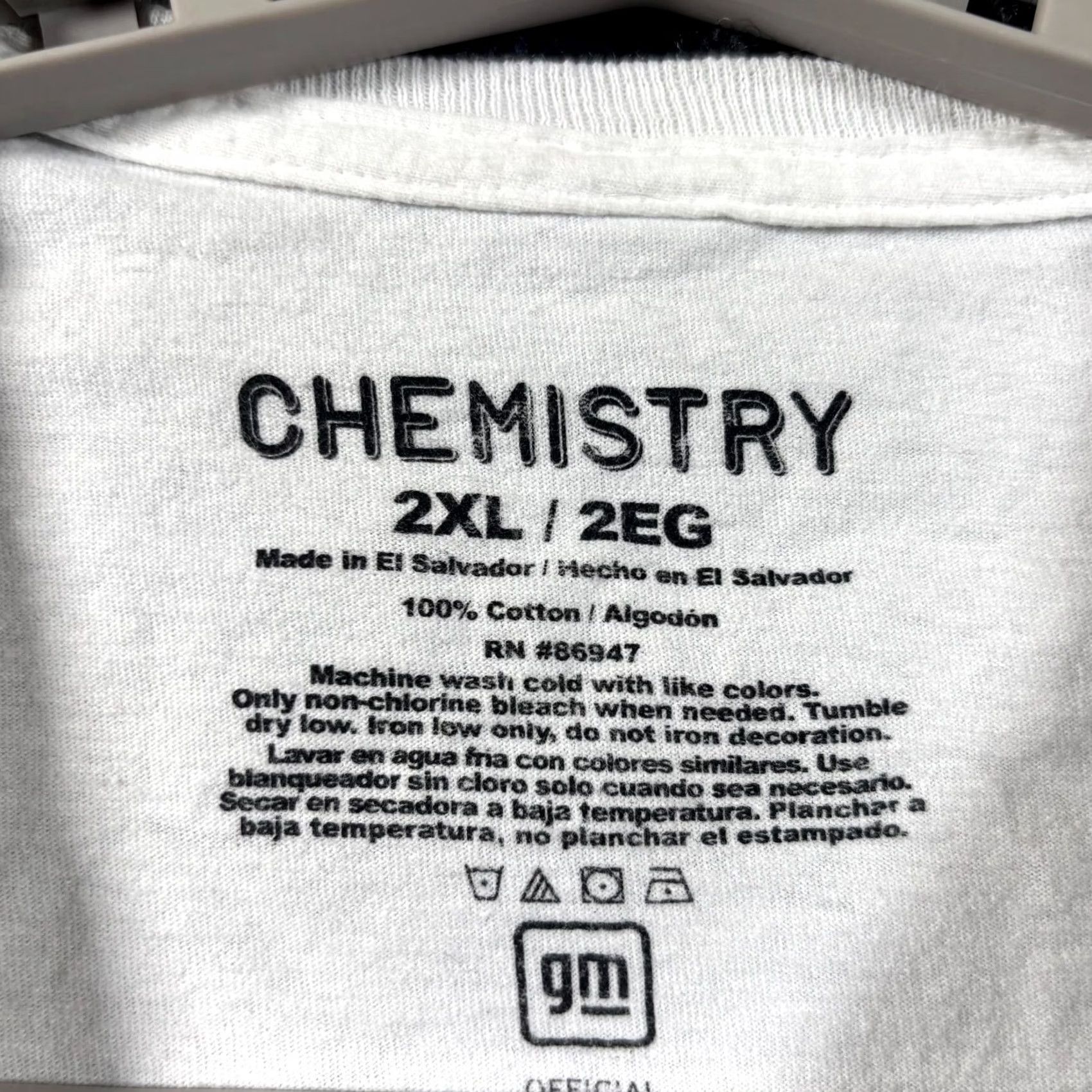 Vintage VTG Chemistry T-Shirt Mens 2XL White Chevy Corvette Classics Graphic Streetwear Size US XXL / EU 58 / 5 - 6 Thumbnail