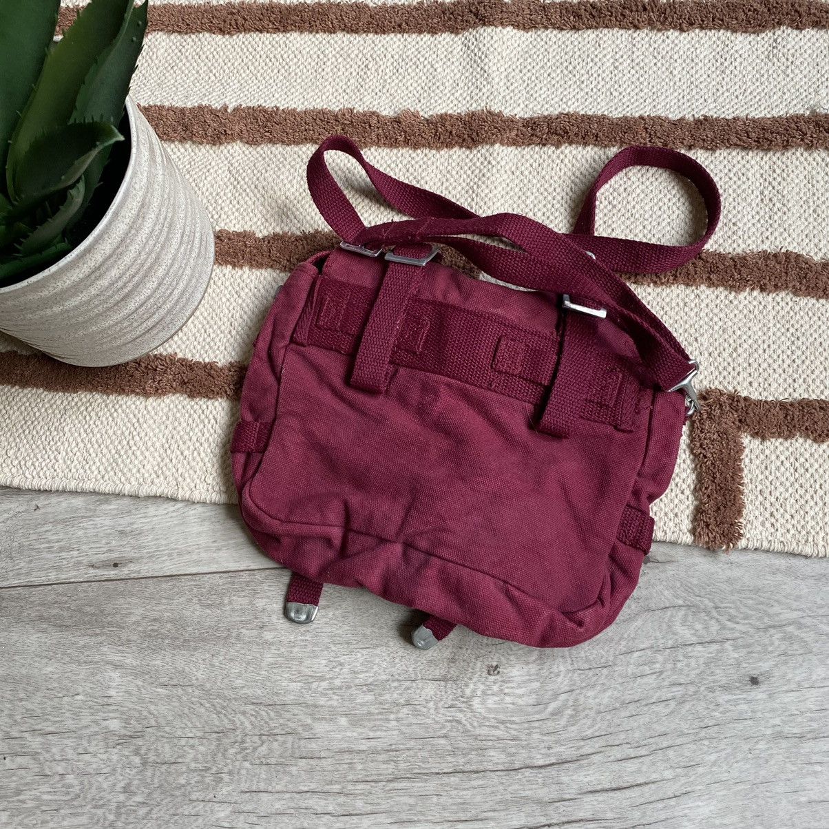 Japanese Brand VINTAGE JAPANESE STYLE ARMY HEAVY COTTON CROSSBODY BAG Size ONE SIZE - 3 Thumbnail