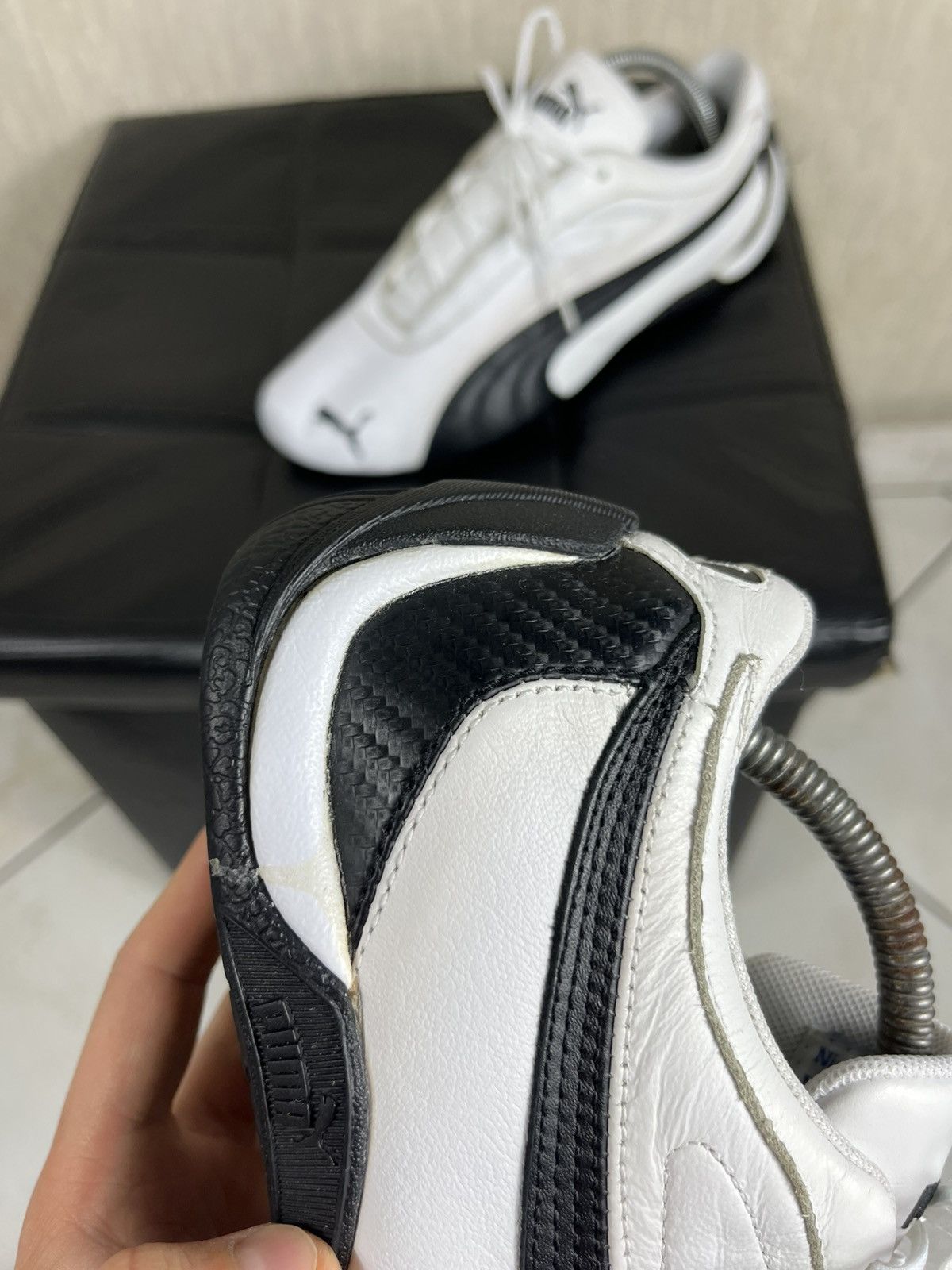 Puma × Vintage Vintage Puma leather y2k speed cat shoes low sneakers racing Size US 9.5 / EU 42-43 - 8 Thumbnail