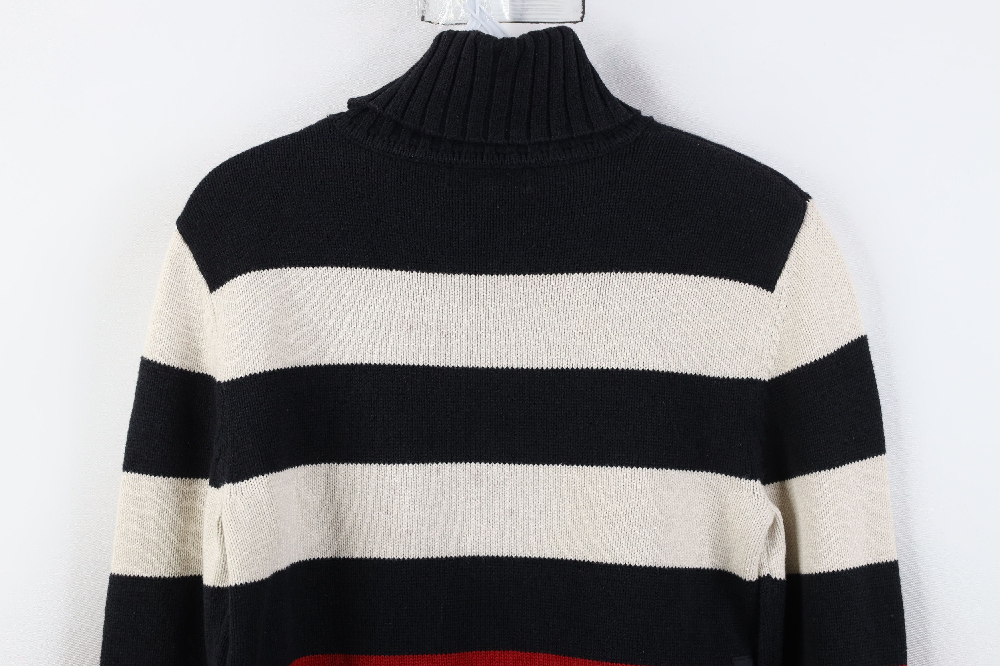 Polo Ralph Lauren Vintage 90s Ralph Lauren Striped Knit Turtleneck Sweater Size M / US 6-8 / IT 42-44 - 12 Thumbnail