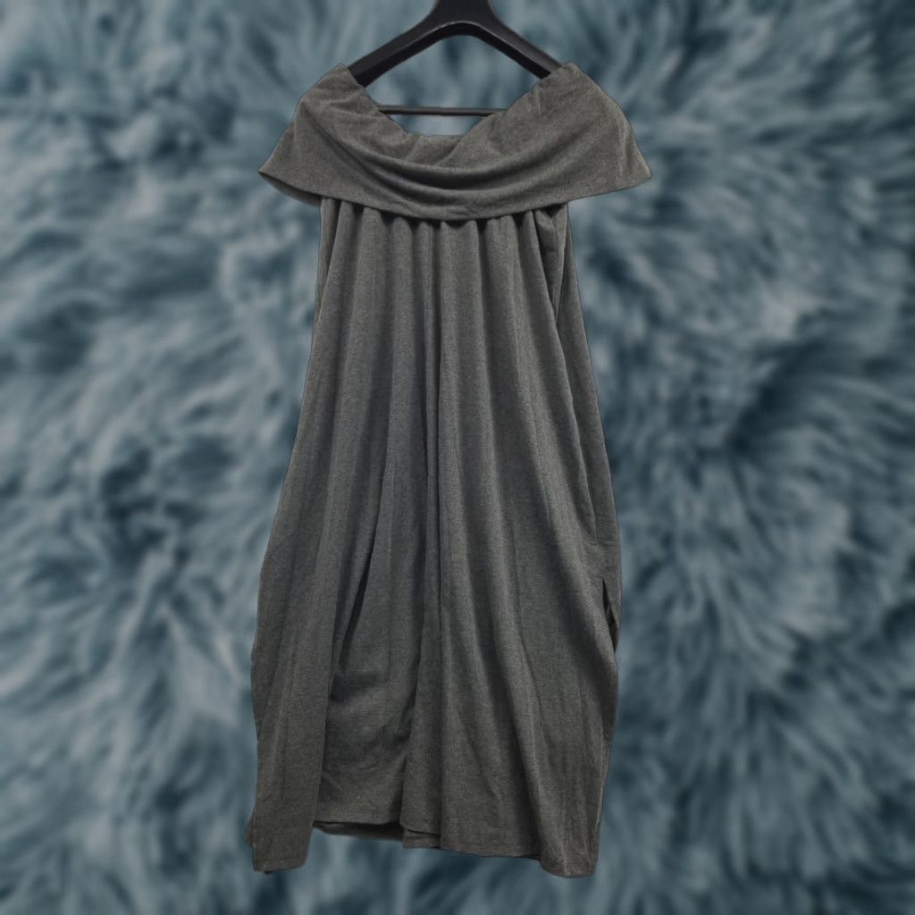 Vintage UMGEE Dress Womens A-Line, Shift Long Gray Sleeveless Fringe Bohemian Cotton Blend NWT L Casual, Spring, Summer, Travel Womens Size L / US 10 / IT 46 - 1 Thumbnail