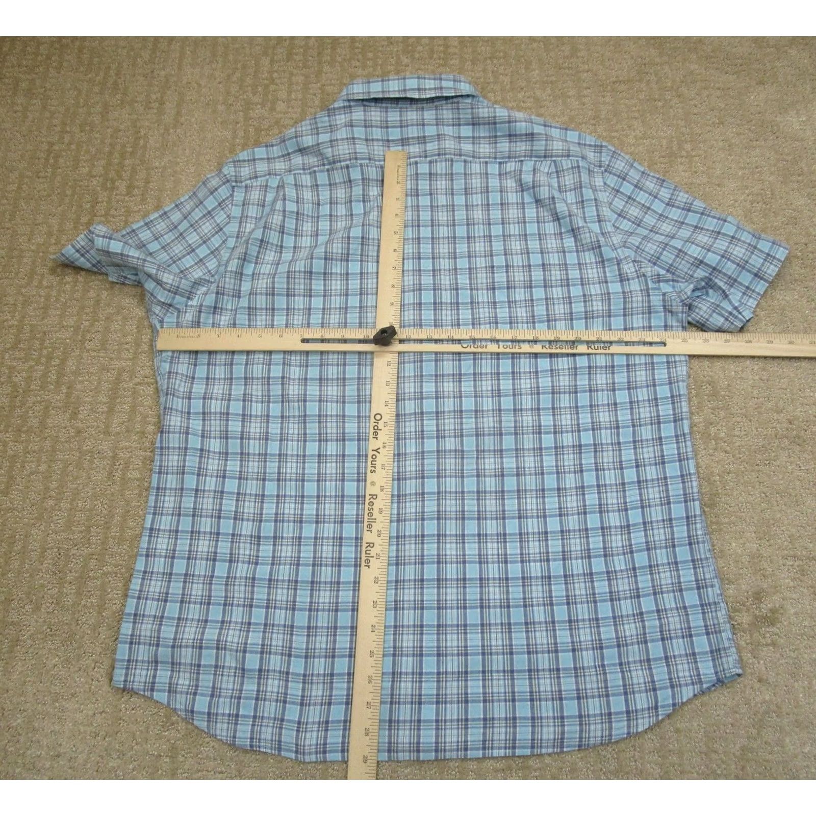 Southern Tide Southern Tide Shirt Men XL Blue Plaid Linen Blend Short Sleeve Button Down Size US XL / EU 56 / 4 - 4 Thumbnail