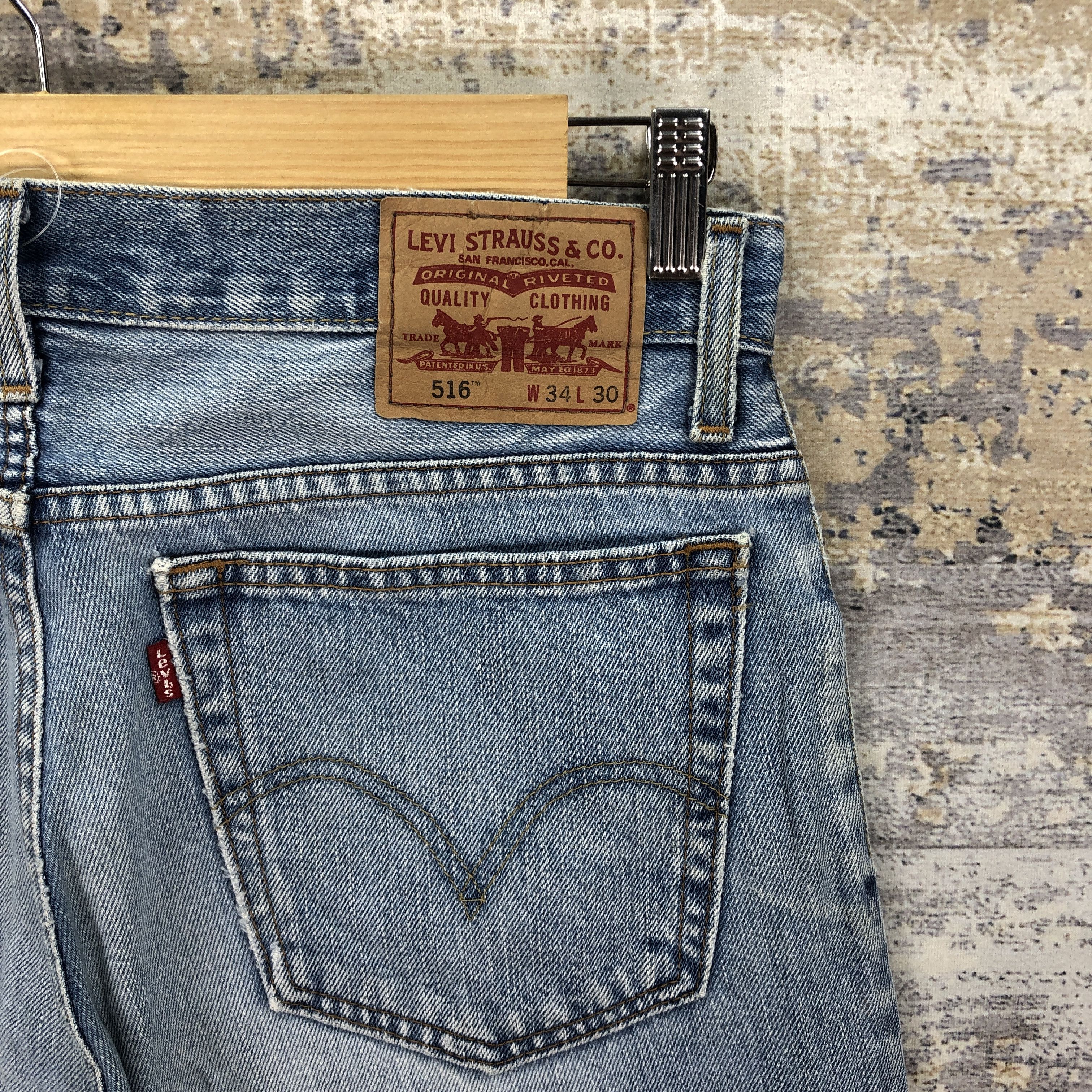 Levi's Vintage Levis 516 Jeans Levi's Sun Faded Light Wash Denim Size US 32 / EU 48 - 5 Thumbnail