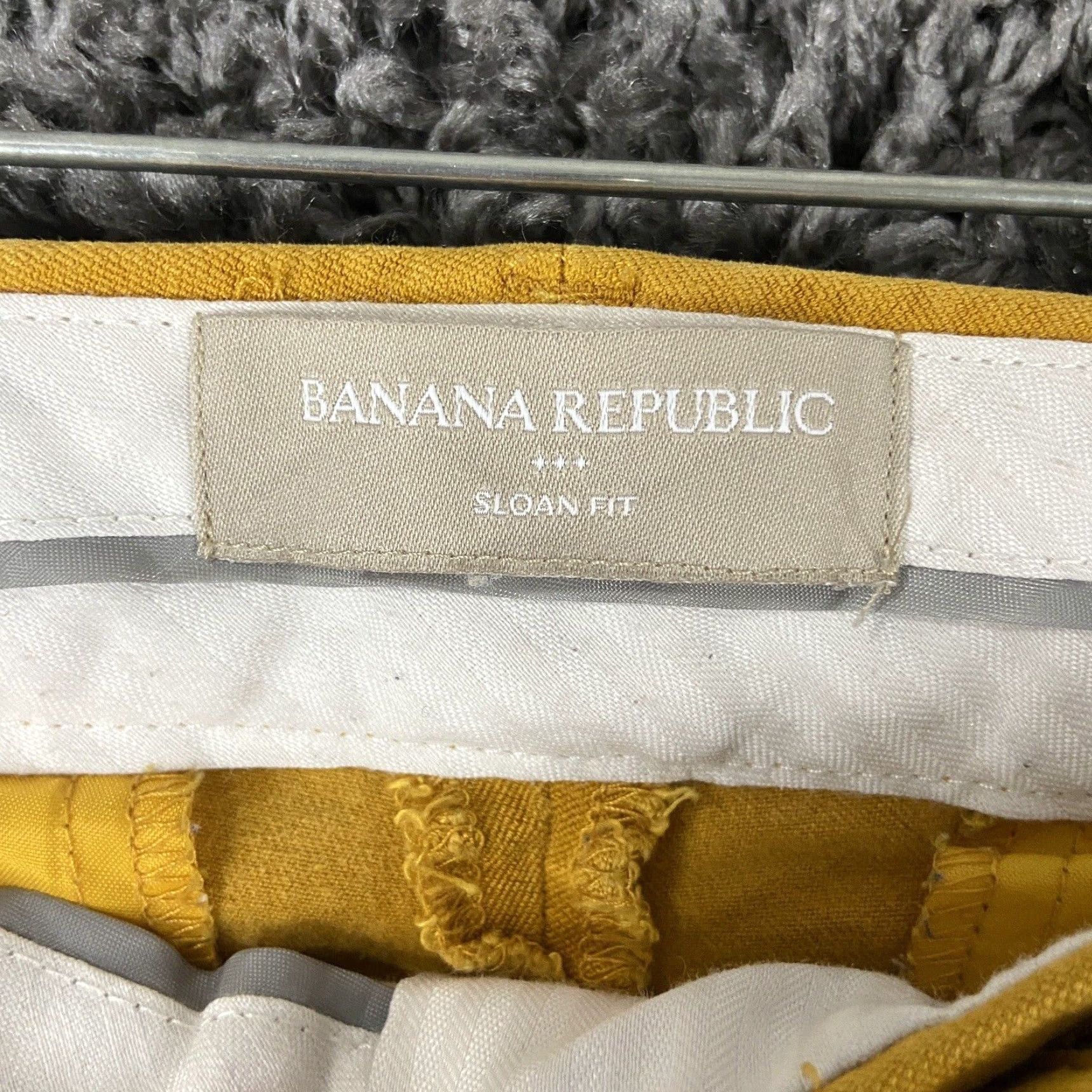 Banana Republic VINTAGE Banana Republic Sloan Chino Pants Women 34 Regular Yellow Size 24" / US 00 / IT 34 - 5 Thumbnail