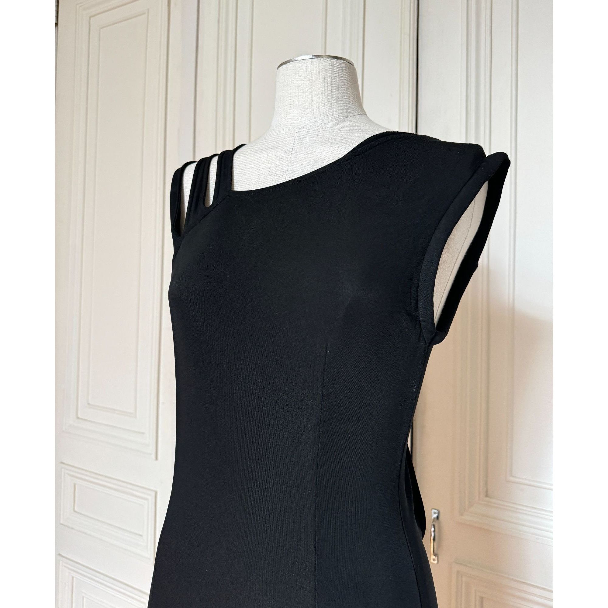 Thierry Mugler SS 2011 Sculptural Open-Back Black Dress Size XS / US 0-2 / IT 36-38 - 3 Thumbnail