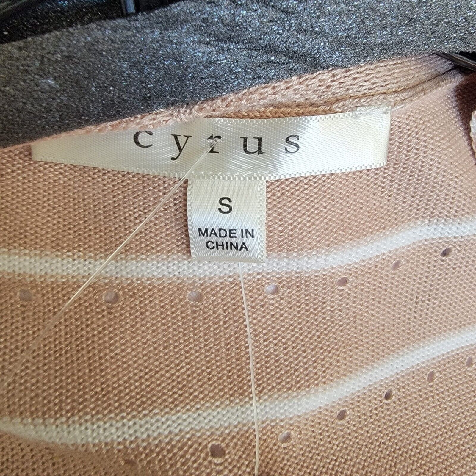 Other ❤️Womens Beige White Striped Long Cardigan Cyrus Sz S Thin K Size S / US 4 / IT 40 - 4 Thumbnail