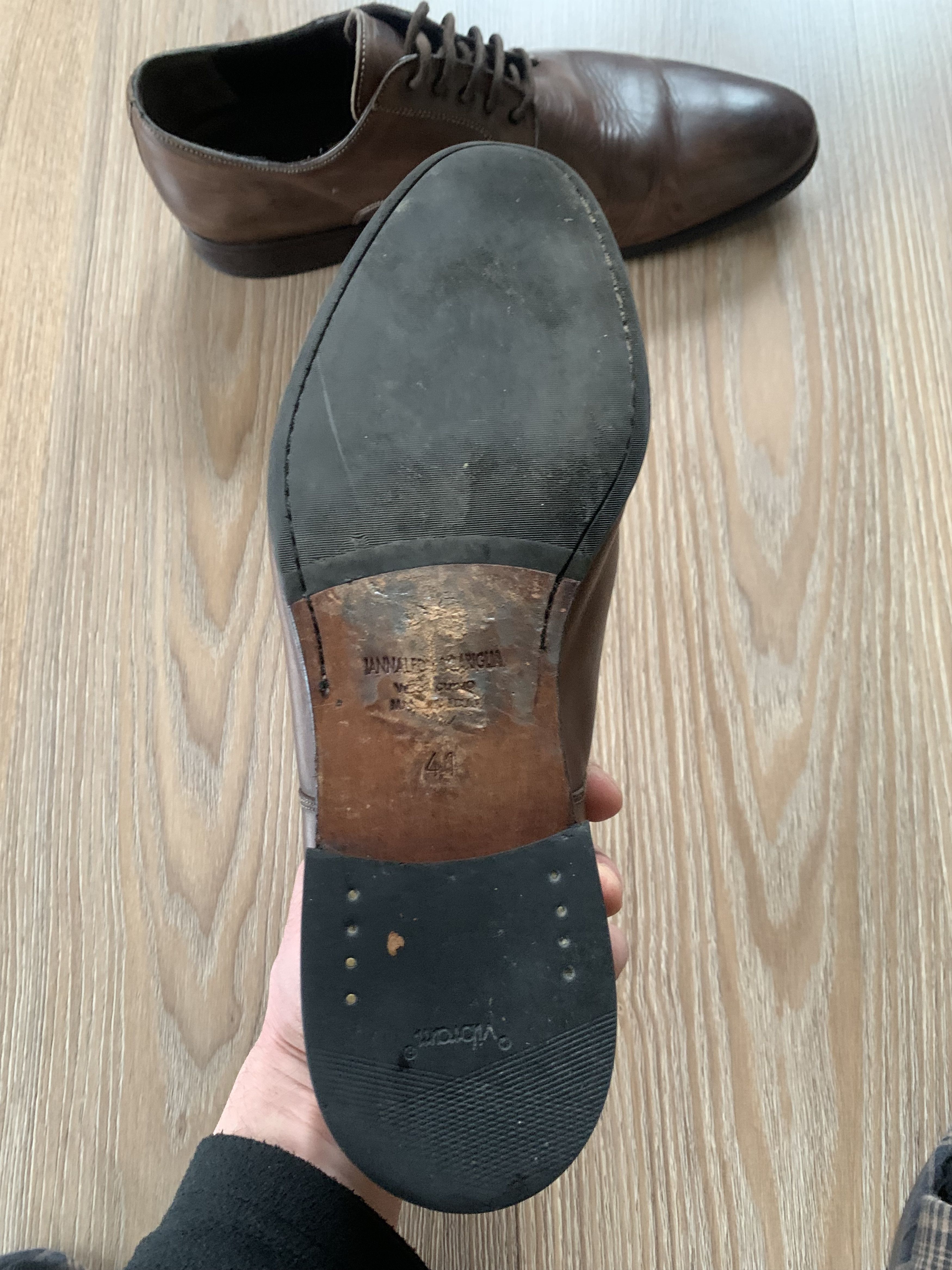 Other AnnAlfo & Sgariglia Brown Leather Derby Shoes Size US 11 / EU 44 - 11 Thumbnail