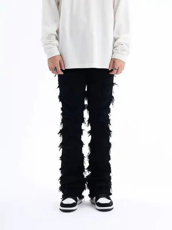 VIBE Skinny Denim Jeans Heavy Destruction Ripped Size US 32 / EU 48 - 1 Thumbnail
