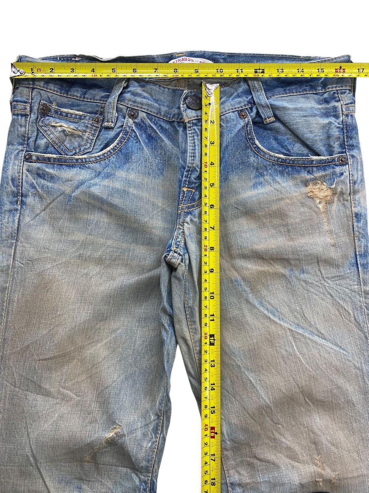 Levi's Levi’s Mud Wash Ripped Boot Cut Style Jeans Size US 33 - 6 Thumbnail