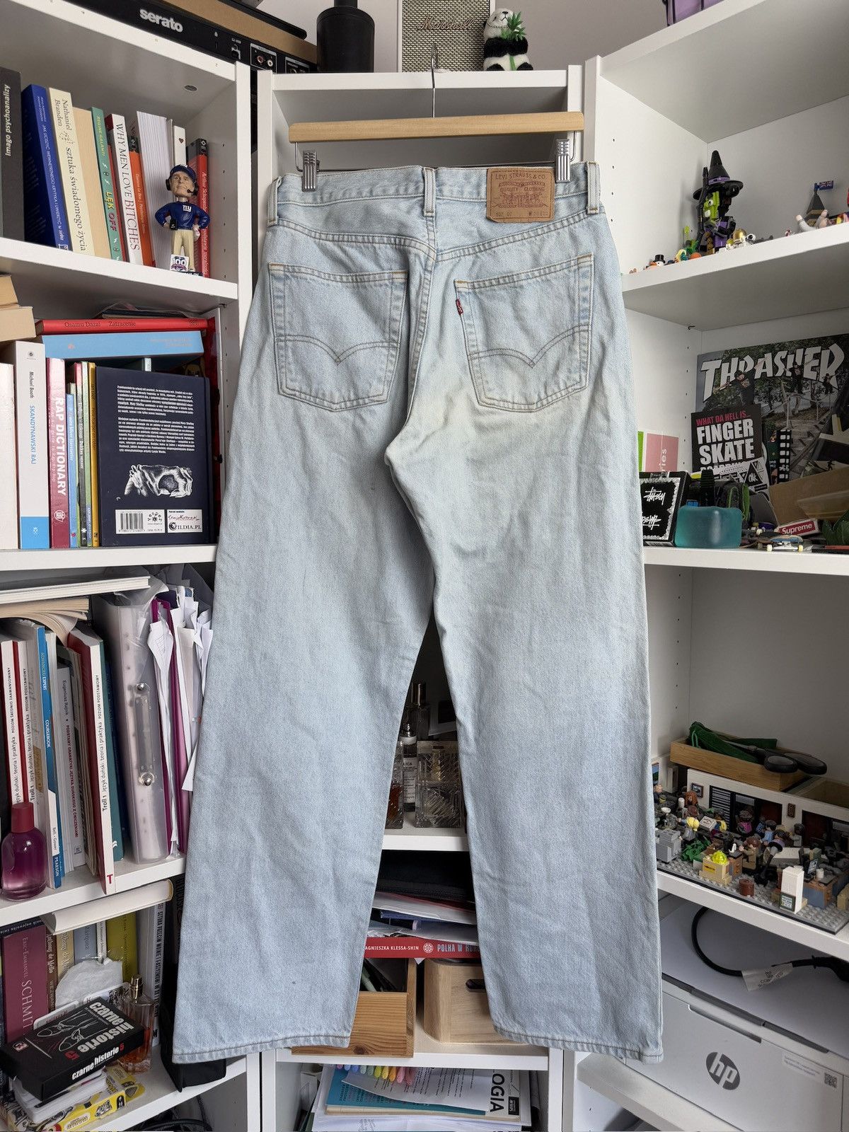 Levi's × Levi's Vintage Clothing × Vintage Vintage 90s Levi’s 527 wide leg babyblue denim pants 33x32 Size US 33 - 2 Thumbnail