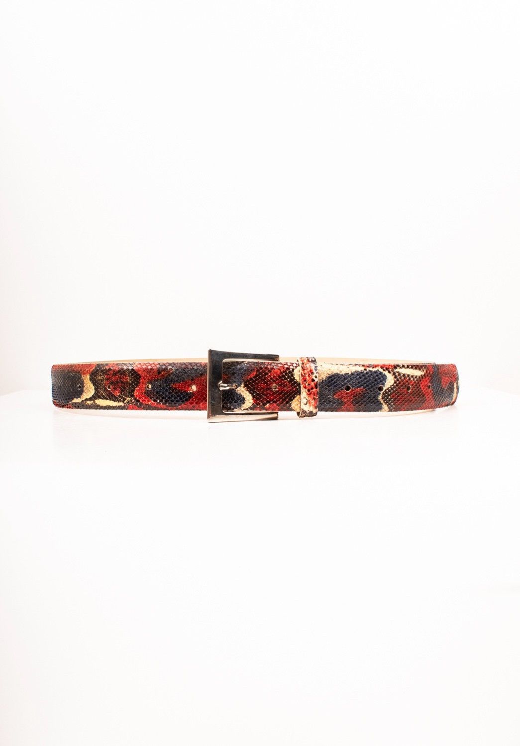 Handmade Handmade Men Python Leather Belt A Mano Size L Size 40 - 3 Thumbnail