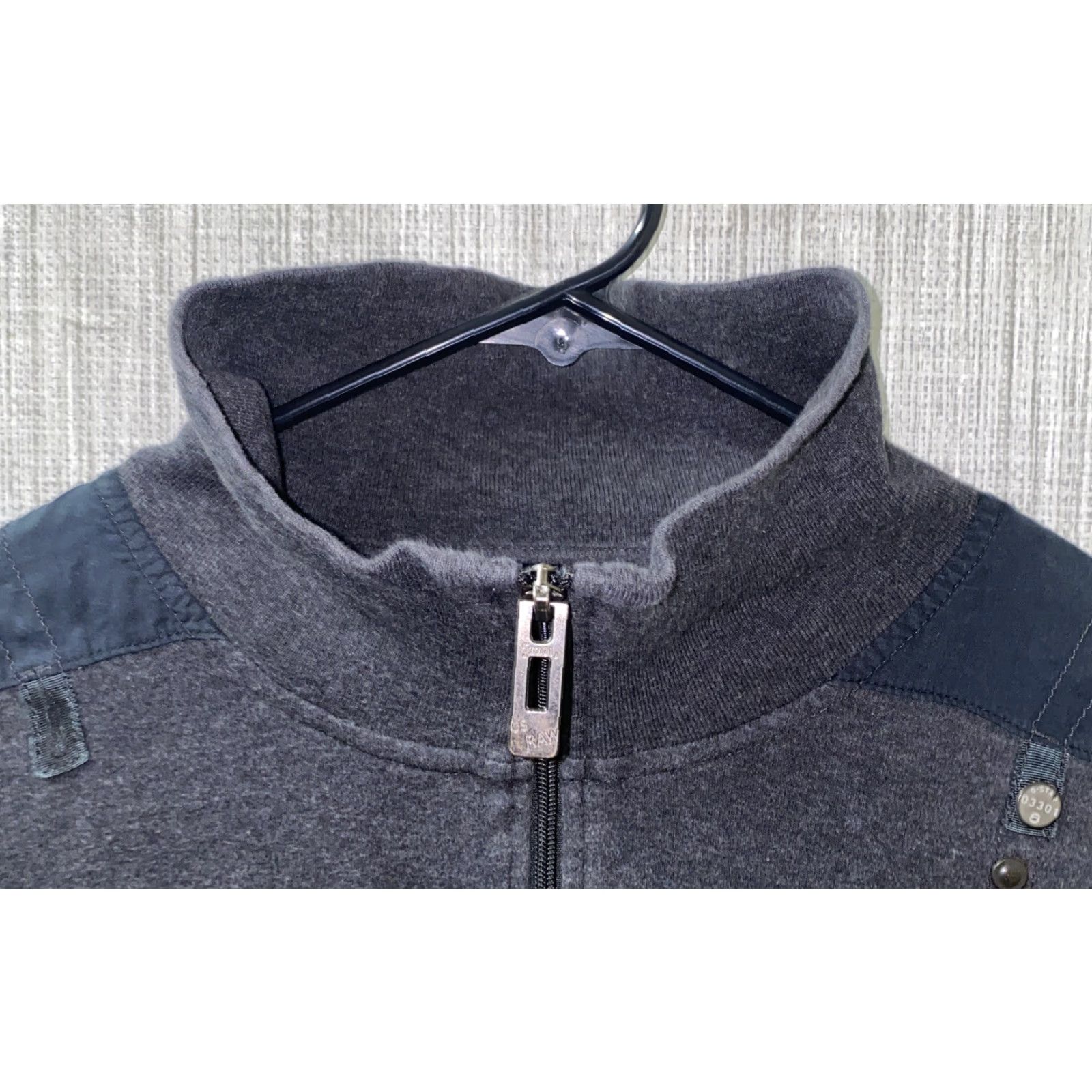 G-Star G-Star Full Zip Jacket Womens 2XL Gray Cotton Casual Regular Size XXL / US 16-18 / IT 52-54 - 3 Thumbnail