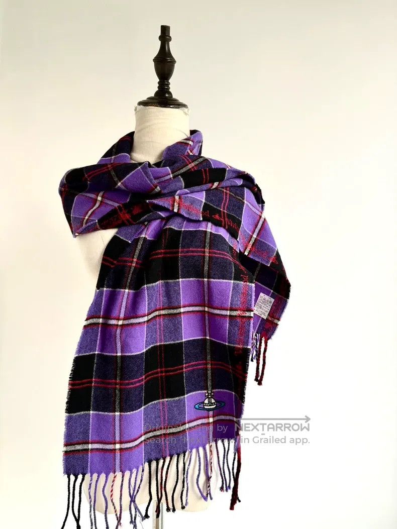 Vivienne Westwood Vivienne Westwood Vintage Purple Striped Saturn Scarf Size ONE SIZE - 1 Thumbnail