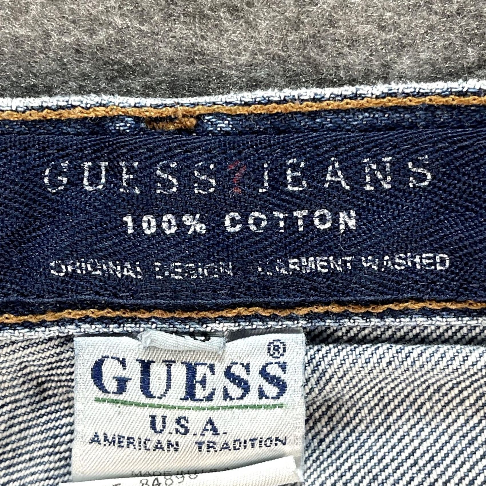 Guess VINTAGE GUESS Jeans Shorts Bermuda Mens 29 Blue Denim Made in USA Triangle Patch 90s Size US 29 - 7 Thumbnail