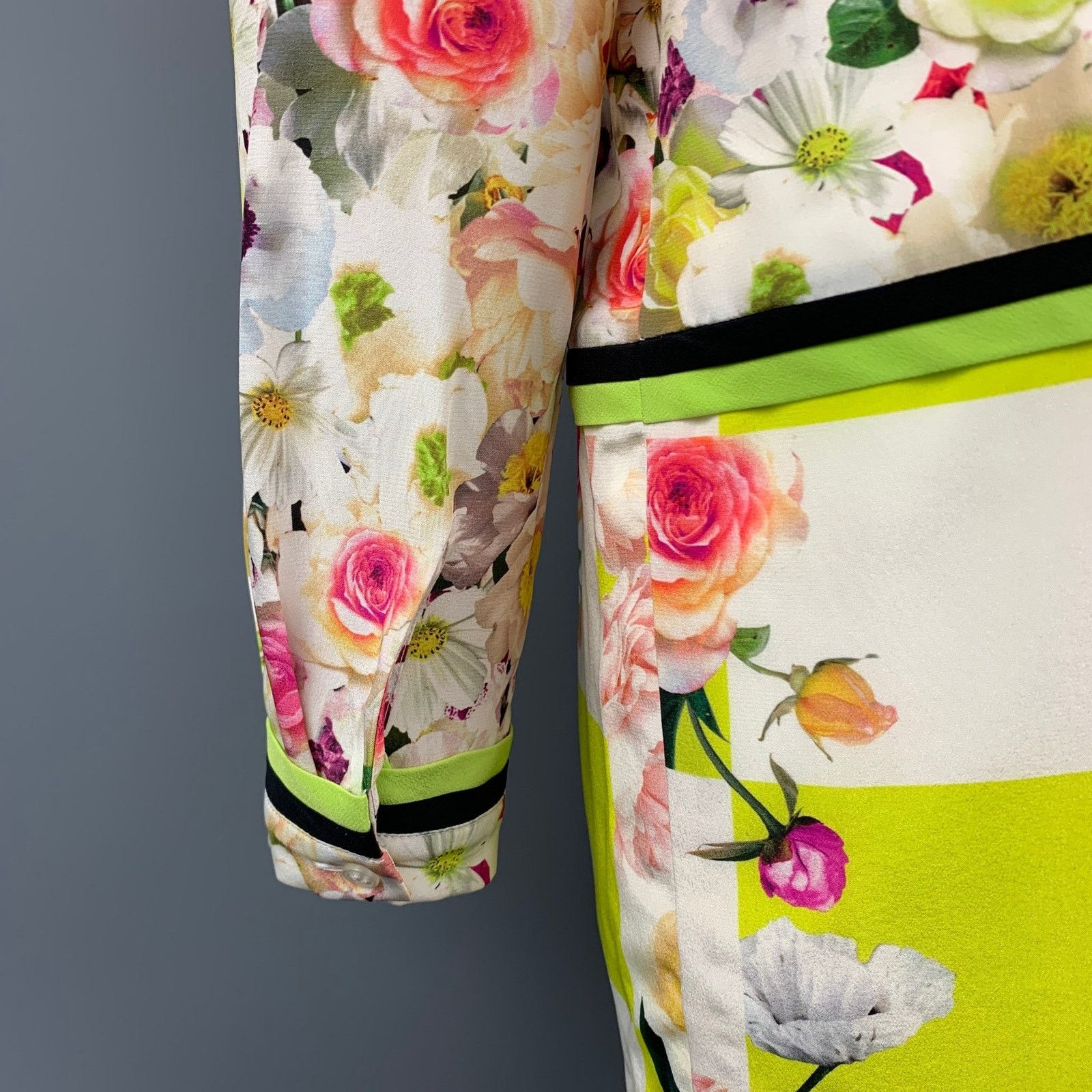 MSGM MSGM Size M Multi-Color Floral Long Sleeve Shift Dress Size M / US 6-8 / IT 42-44 - 4 Thumbnail