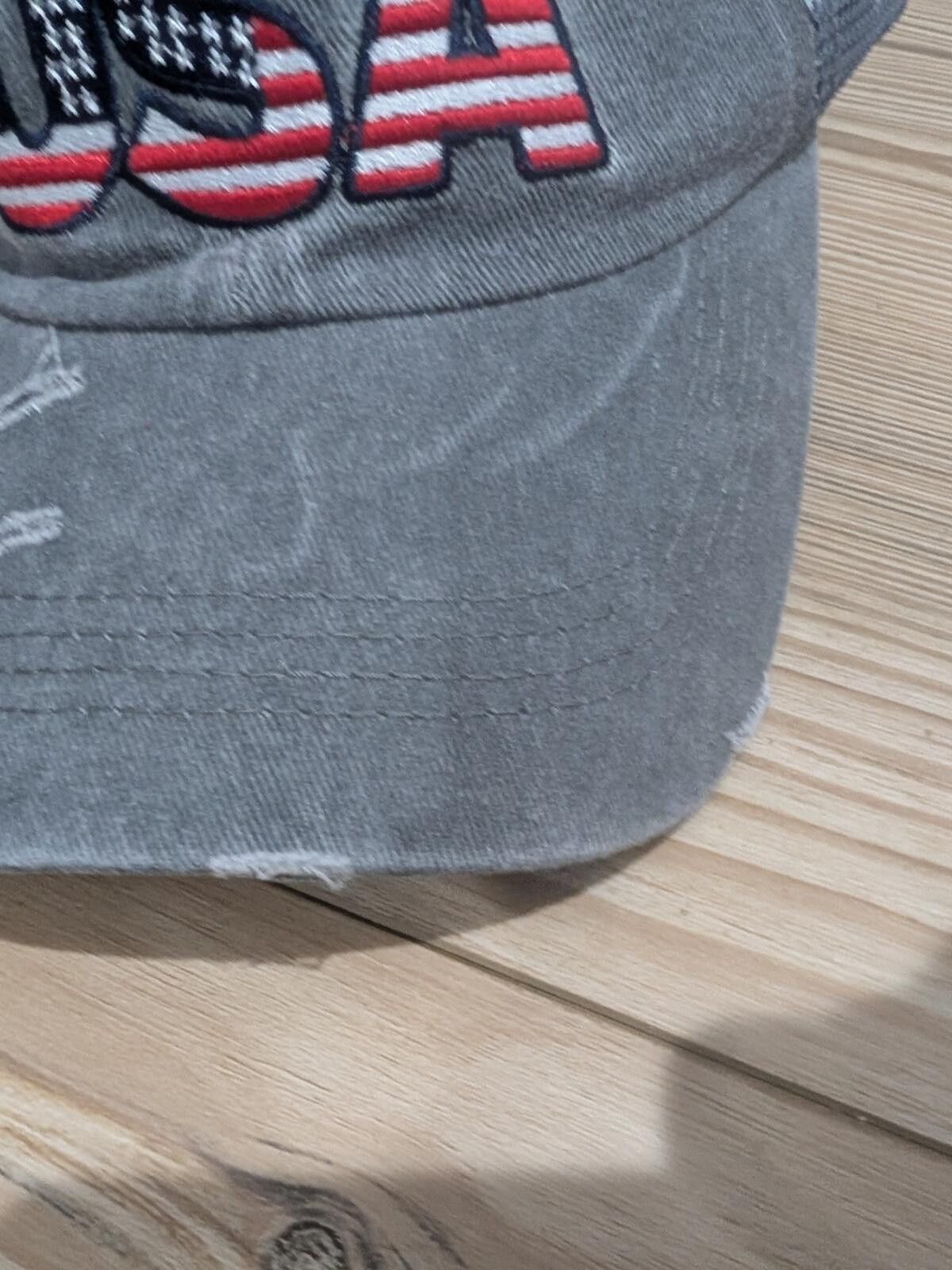Other Gray USA Embroidered Trucker Hat Size ONE SIZE - 4 Thumbnail