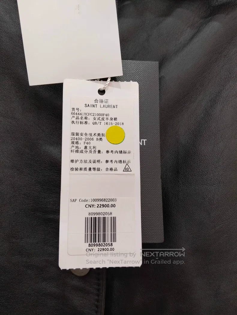 Saint Laurent Paris Saint Laurent Paris Skirt Size 39" - 5 Thumbnail