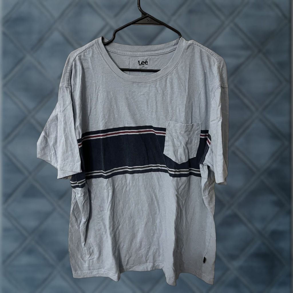 Lee Lee T-Shirt Men’s XXL Blue Crew Neck Short Sleeve Cotton Stretch Regular Fit Vape? (Wait) Size US XXL / EU 58 / 5 - 1 Thumbnail