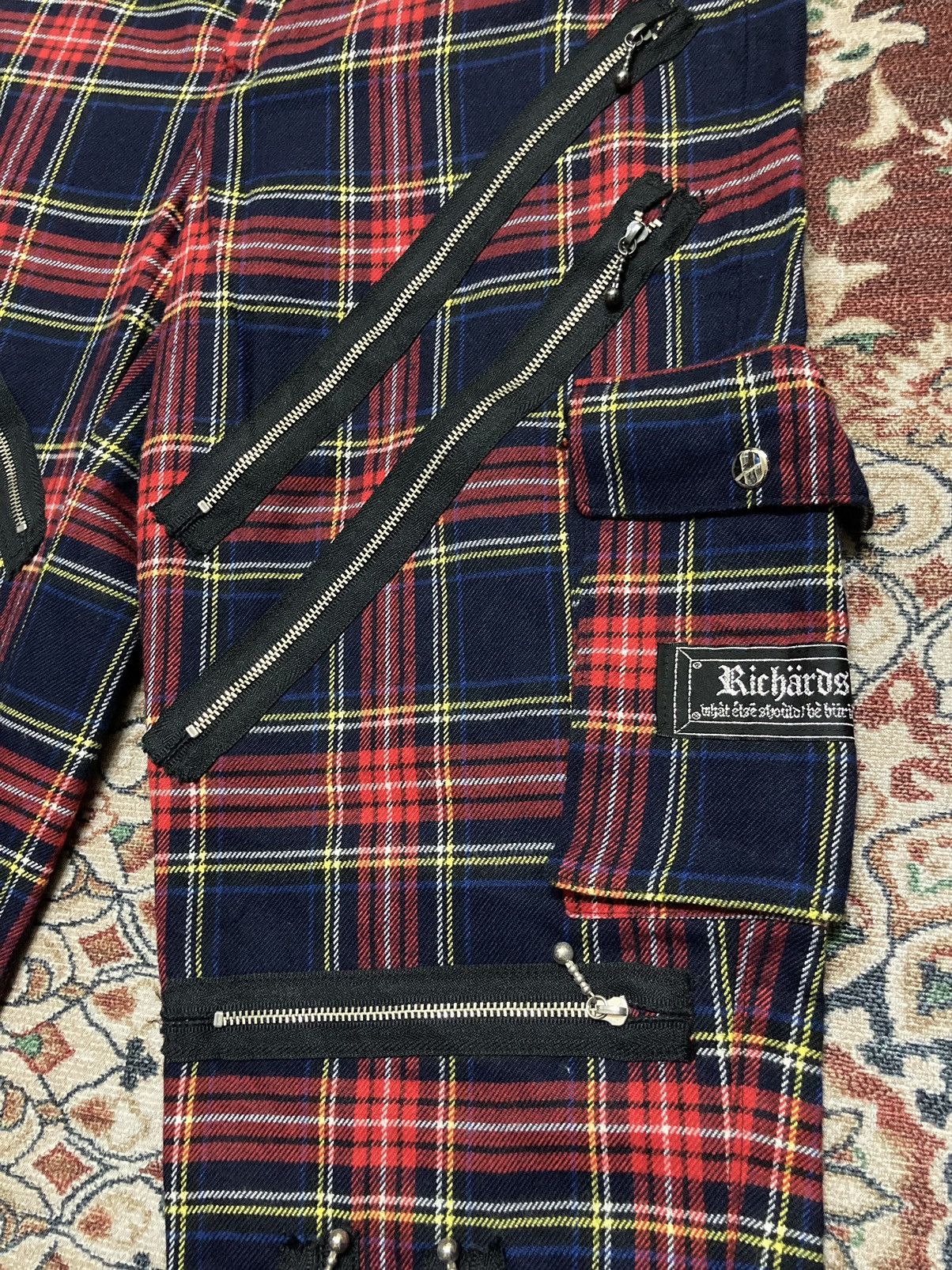 Japanese Brand × Seditionaries RICHARDS Red Tartan Plaid Mod Punk Rock Zip Bondage Pant Size 25" / US 0 / IT 36 - 9 Thumbnail